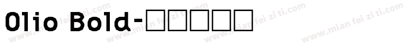 Olio Bold字体转换